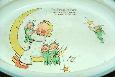 £74.25 • Buy Shelley Baby Bowl Moon Mabel Lucie Attwell Boo Boo's