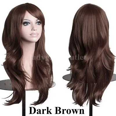 Ombre Cosplay Hair Wig Long Curly Straight Full Wig Party Costume Women Female # • $19.32