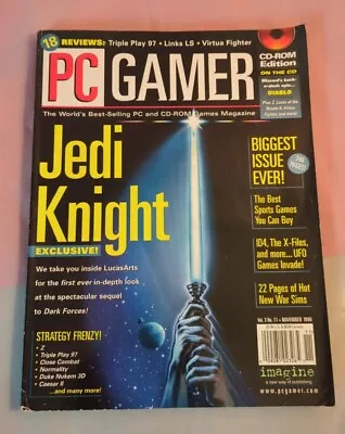 VINTAGE PC Gamer Issue 030 November 1996 -- JEDI KNIGHT • $14.99