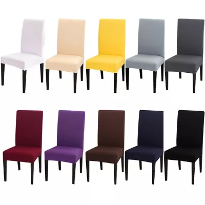 1-8 Pcs Spandex Stretch Wedding Banquet Chair Seat Cover Party Decor Dining Room • $12.09