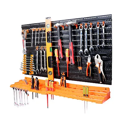 $32.99 • Buy 52Pc Tool Storage Rack Wall Mounted Holder Hooks For Wrench Spanner Screwdriver