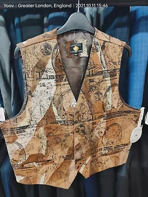 Finest Touch Connection Men's Patterned All Leather Waistcoat 42R • £9