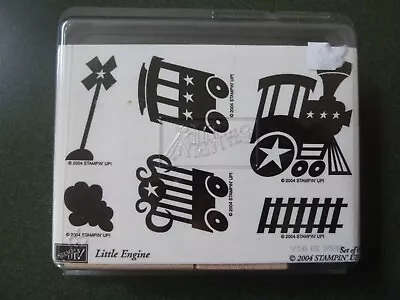 Rubber Stamps Set Of 6 Stampin' Up! Little Engine Trains Railroad Caboose 2004 • $14.99