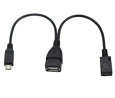 Micro USB HUB MALE TO FEMALE And Double USB 2.0 Host OTG Adapter Cable  • £3.99