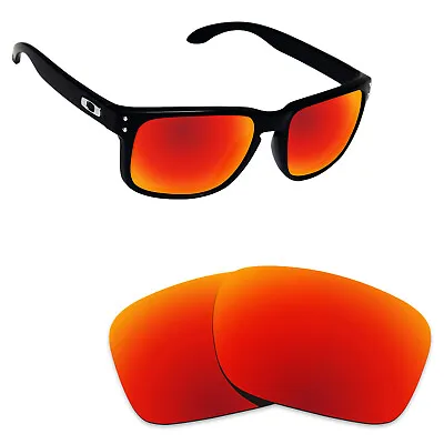 Hawkry Polarized Replacement Lenses For-Oakley Holbrook Orange Red Mirror • £9.98