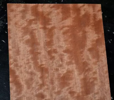 Block Mottled Makore Raw Wood Veneer Sheet  6.5 X 17 Inches 1/42nd    L4666-47 • $4.99