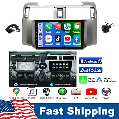 For 2009-2019 Toyota 4runner Gps Apple Carplay Android 13 32gb Car Stereo Radio • $132