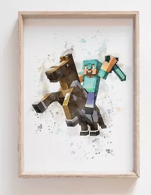 Minecraft Print - Bedroom Wall Art Poster - Personalised - Gaming - Creeper • £2.99