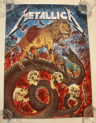 Metallica Zeb Love Lion Snake Poster 2020 Metclub Limited Edition Out Of 500 New • $90