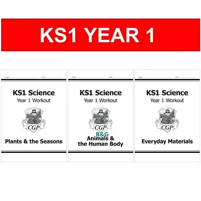 KS1 Year 1 Complete Science Workouts 3 Books Bundle Ages 5-6 Cgp • £12.99