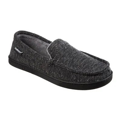 Isotoner Men's Preston Knit Moccasin Slippers Dark Charcoal Size XL • $8.72