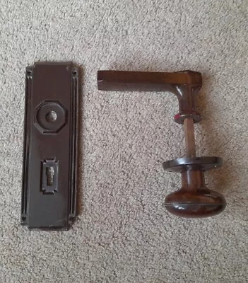 £24.99 • Buy Art Deco Bakelite Door Handle Knob With Backplate 