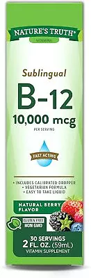 NT Vitamin B-12 10000 Mcg Sublingual Liquid 2oz ^ • $17.79