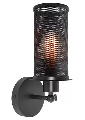 £19.99 • Buy Vintage Industrial Style Adjustable Wall Light Metal Net Cage Wall Lantern M0085