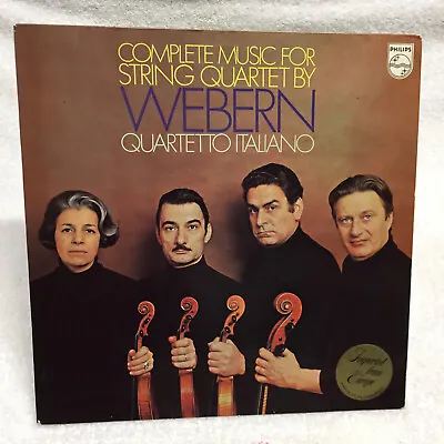 Webern: Quartetto Italiano ‎Complete Music For String Quartet 1st ED 1970 NM/VG+ • $10