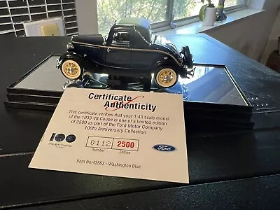 Ford 1:43 1933 V8 Coupe Ford Motor Co 100th Anniversary Collection In Box • $65