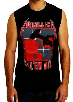 METALLICA KILL'EM ALL ROCK Band Black Muscle Shirt • $12.99