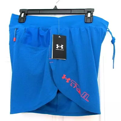 New Mens Under Armour Speedpocket Trail Running Shorts Sz Large Medium Blue $65 • $29.95