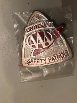 Vintage AAA School Safety Patrol Badge Pin Lieutenant New • $7