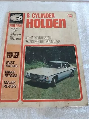 Sp Manual - 8 Cylinder Holden Workshop Manual - Fair Condition • $35