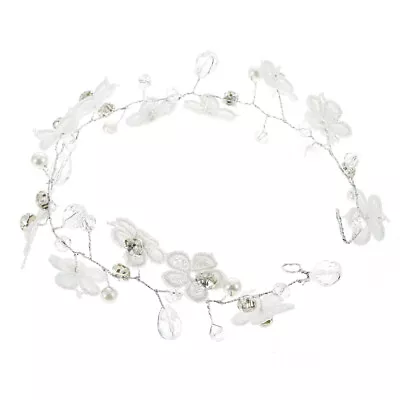  Bride Lace Flower Headband Wedding Hair Clips For Brides Stylish Headwear • £8.35