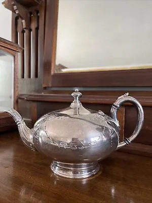 Antique Sheffield Silver Plated Teapot By James Dixon & Sons. • $69.95