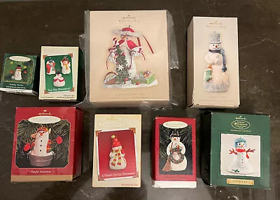 Hallmark Keepsake Christmas Ornaments Snowman Lot Of 8 Including Miniature! NEW • $15.99