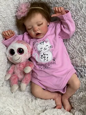 Sweet Reborn Baby GIRL Doll EMMA Was Twin A Bonnie Brown Authentic COMPLETE COA • $444