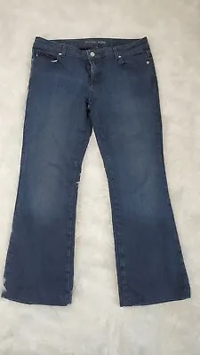 Michael Kors Women's Jeans 8 Dark Blue Wash Boot Cut Short Hemmed D303 • $9.99