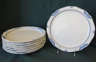 Noritake DUTCH TILE BLUE On White China 10 1/2 Inch Dinner Plates Set Of 4 #7913 • $40