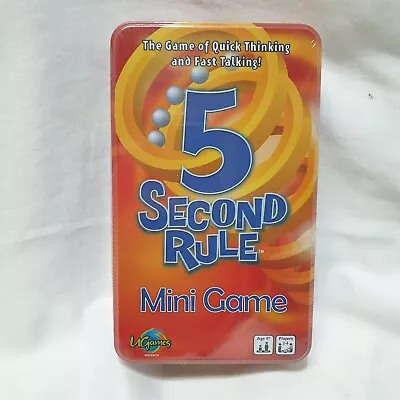 5 Second Rule Mini Game In Tin Unopened Free Post Aust • $19