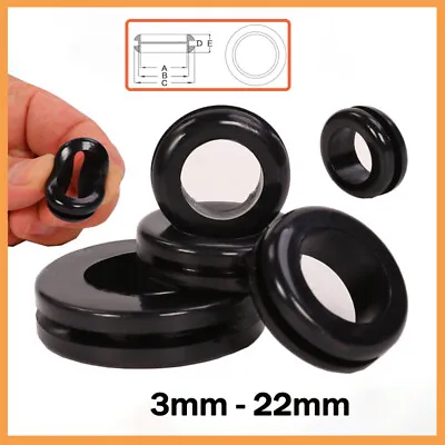Wiring Grommets Rubber Grommet Cable Open Blind Plug Bung Bungs Not Blank Closed • £1.50