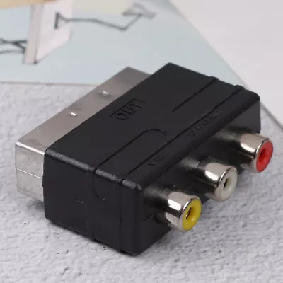 £4.33 • Buy RGB Scart To 3 RCA S-Video Sdapter Composite RCA SVHS AV TV Audio Conv_:`
