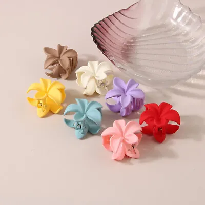 Solid Color Matte Lily Hair Claw Women Summer Ponytail Clip Egg Flower Hairp: • £4.20