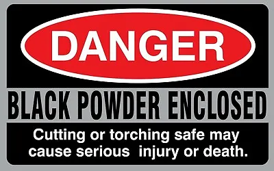  Danger Black Powder Enclosed Gun Safe Stickers & Magnets Security Warning Decal • $3.99