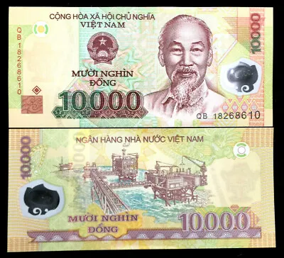 VIETNAM 10000 Dong Year 2019 Polymer Banknote World Paper Money UNC Currency • $2.25