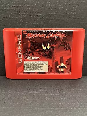 Maximum Carnage Sega Genesis 1994 Spider-Man Red Cartridge Tested Working • $27.99