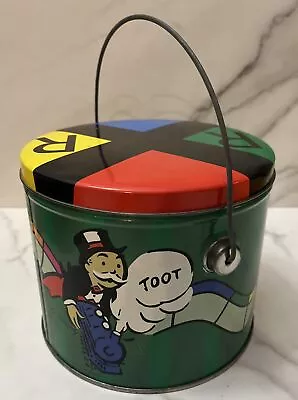 2000 Hasbro Monopoly Tin Pail With Lid & Handle No Game • $12.99