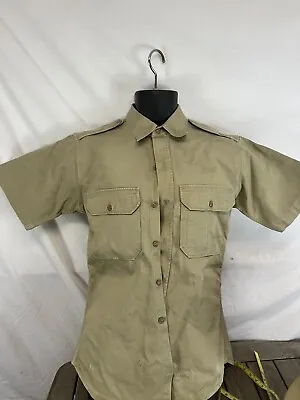 Vietnam Era US Army  Khaki Short Sleeve Shirt 1960 15 1/2 X 33 • $15