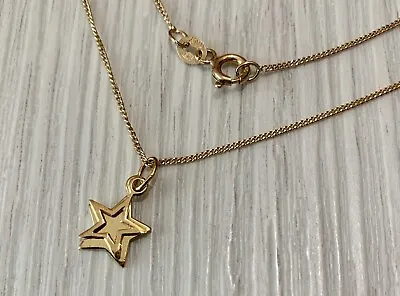 LADIES Gold Over  STERLING SILVER DOUBLE STAR NECKLACE PERSONALISED ENGRAVED • £18.27