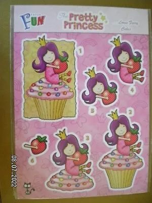 Beautiful Die Cut Decoupage Toppers. 'Pretty Prince Loves Fairy Cakes'  (X73) M • £1.10