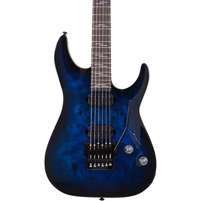 Schecter Guitar Research Omen Elite-6 FR Electric Guitar See-Thru Blue Burst • $549