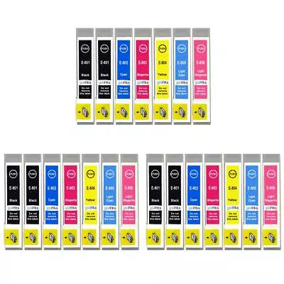 £29.80 • Buy 21 Ink Cartridges (Set+Bk) For Epson Stylus Photo PX650, PX730WD, R265, RX585