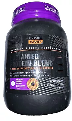 GNC AMP Sustained Protein Blend Girlscout Coconut Caramel 2.5 Lb 28 Ser Exp 3/25 • $39.75