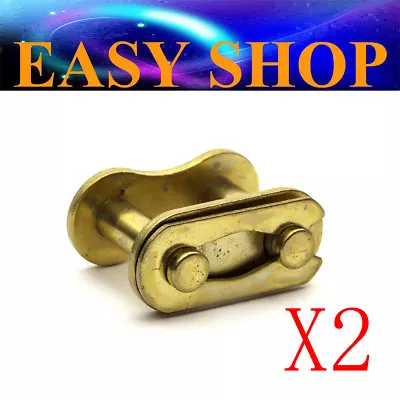 2X Gold 420 Master Joint Chain Links 50cc 110cc 125cc ATV QUAD DIRT PIT PRO BIKE • $4.47