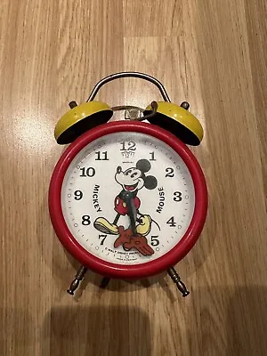 Vintage 1980s  Mickey Mouse Made In Germany Wind Up Alarm Clock • £12.99