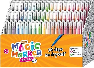 Official BIC Magic Marker Brush Tip Assorted Colors 108-Count • $66