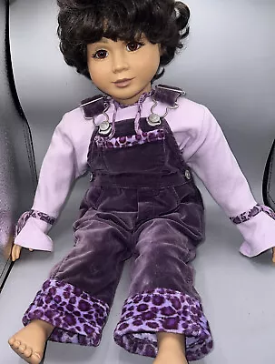 My Twinn Doll 23” With Overall Outfit  1995 Short Brown Curly Hair Brown Eyes • $75