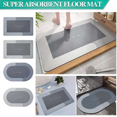 Super Absorbent Floor Mat Soft Quick-Drying Non-Slip Diatom Mud Bath Floor Mat • $18.99