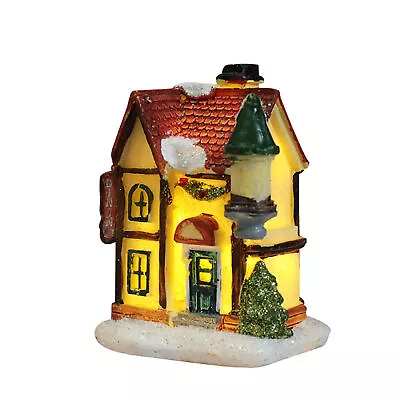 Resin House Ornament Rugged Durable Chrismas Led Lights House Xmas Figurine Diy • $13.16